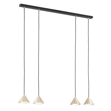 Lampa wisząca ELIT 4 Emibig 1329/4 czarny/złoty