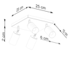 Sollux Lighting Plafon WINX 4 czarny/złoty SL.1386