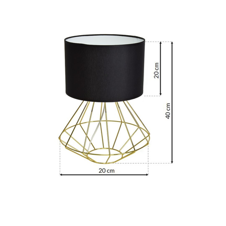 Milagro Lampa stojąca LUPO BLACK/GOLD 1xE27 MLP6272 CZARNY / ZŁOTY