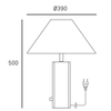 Cosmo Light Lampa stołowa ORLEANS T01487BR-WH