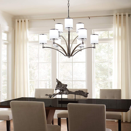 Żyrandol Elstead Lighting Prospect Park stalowy FE-PROSPECT-PARK9
