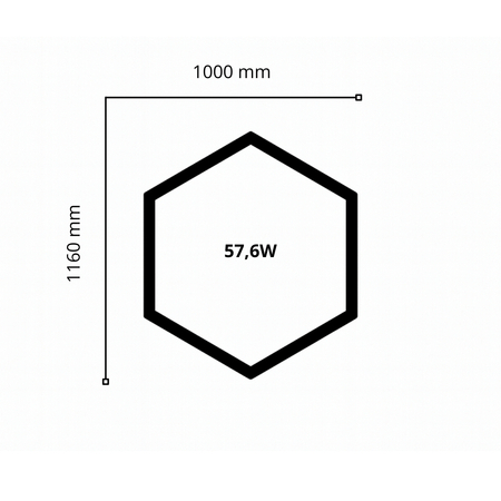 Lampa LED Hexagon Blaupunkt 58W geometryczny panel sufitowy led 4000K CRI90 w kształcie plasta miodu