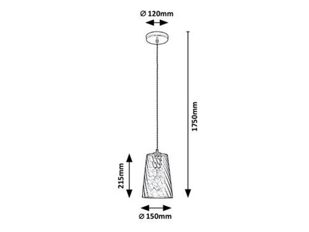 Lampa wisząca Rabalux Azurine 5226 złoty