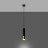 Sollux Lighting Lampa wisząca LOOPEZ 1 czarny/złoty SL.0952