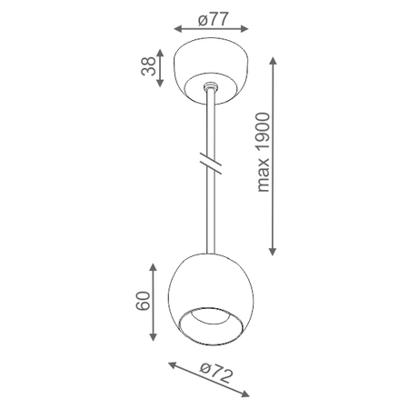Lampa wisząca AQForm Equilibra Bell LED Biały Struktura