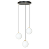 Lampa wisząca ROYAL 3 Emibig 1243/3 biały/czarny