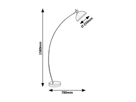 Lampa podłogowa Rabalux Otto 5592 czarny matowy