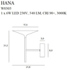 Kinkiet Maxlight HANA W0303 czarny/chrom