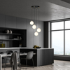 Lampa wisząca ROYAL 4 Emibig 1243/4 biały/czarny
