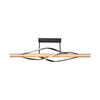 Lampa sufitowa Zuma Line C230857003 BAEZ LAMPA SUFITOWA CZARNA+DREWNO/BLACK+WOOD