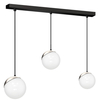 Milagro Lampa wisząca SFERA BLACK/CHROME 3xE14 MLP7238 SREBRNY