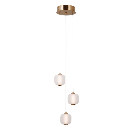 Lampa wisząca Italux PND-34362-3-HBR-OPAL złoty