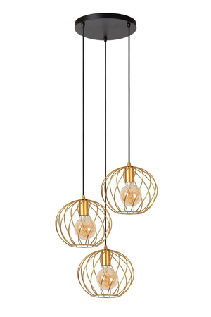 Lampa wisząca Lucide DANZA 21428/13/02 czarny/złoty