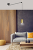 Lampa wisząca TRAKER 1 BL/GOLD Emibig 526/1 czarny/złoty