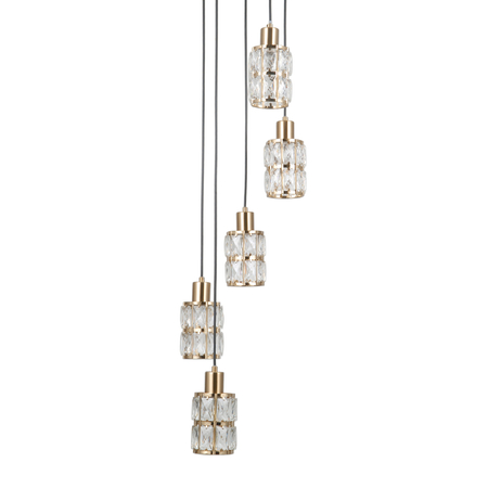 Lampa wisząca Italux Alma PND-40668-5-HBR Złoty