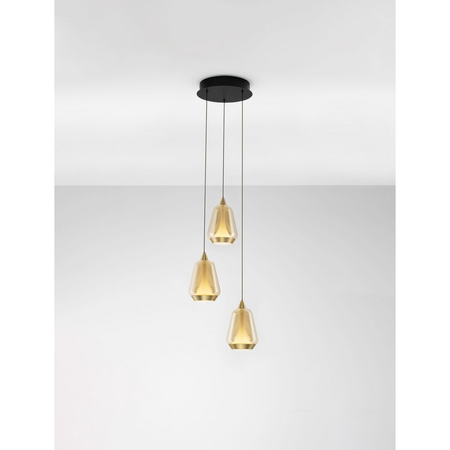 Lampa wisząca Luces Exclusivas RORIZNO LE45113 czarny, złoty i odcienie złota