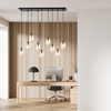 Lampa wisząca ASTRAL 9 Emibig 1267/9 czarny/złoty