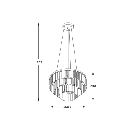 Lampa wisząca Zuma Line P17127-4-1GD TIFANNY LAMPA WISZĄCA ZŁOTA/GOLD