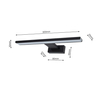 Milagro Kinkiet SHINE BLACK 30cm 7W LED ML4377 CZARNY