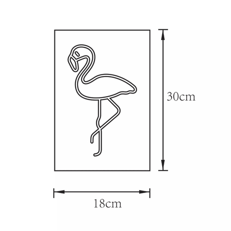 Lampa stołowa Zuma Line FM-WN33 NEON FLAMINGO LED