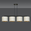 Lampa wisząca HILDE 4 BL WHITE Emibig 1052/4 biały/czarny