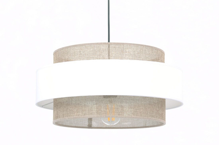 Lampa wisząca CEZAR Kaja K-5271 biały/beżowy