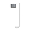 Lampa podłogowa TRAPO LP1 WH GRAY Emibig 573/1 biały/chrom