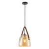 Lampa wisząca Italux Solta PND-24342-1-BK-AMB Czarny, bursztynowy