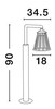 Lampa zewnętrzna Luces Exclusivas ACEVES - czarny LE73513