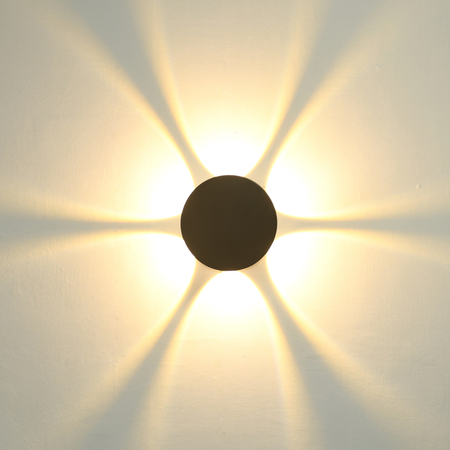 Kinkiet zewnętrzny Italux Macba OWL-6031-6-3K Czarny piaskowany