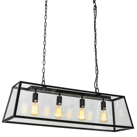 Lampa wisząca Italux Laverno MD-102721-4-B Czarny mat