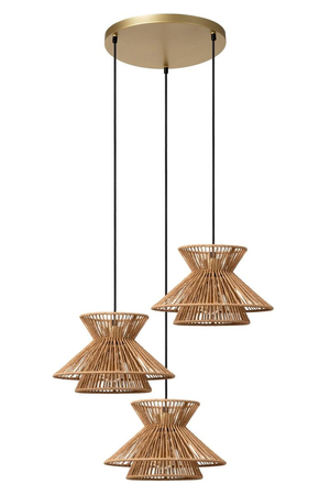 Lampa wisząca Lucide TASMAN 10420/03/72 drewniany