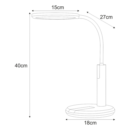 Lampa biurkowa Kaja ERIS K-BL1513A CZARNY czarny