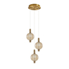 Lampa wisząca Italux Lenti PND-83631-3-AB-AMB Bursztynowy