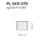 Plafon Axo Light Skirt 70 Limonkowy