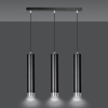 Lampa wisząca KIBO 3 BL/CHROME Emibig 643/3 czarny/chrom