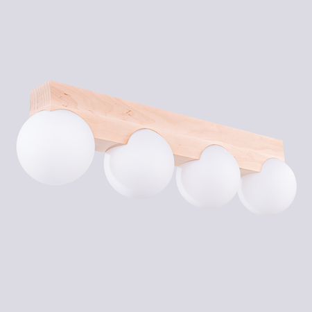 Sollux Lighting Plafon BULBO 4 naturalne drewno SL.1685