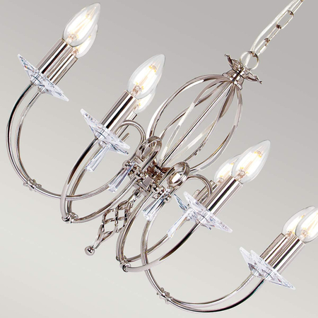 Żyrandol Elstead Lighting Aegean szary AG8-POL-NICKEL