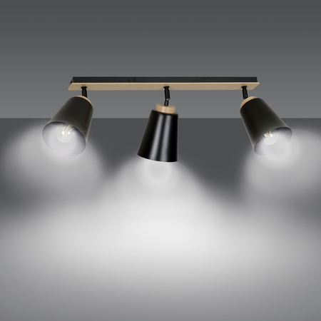 Lampa sufitowa ATLAS 3 BLACK Emibig 725/3 czarny