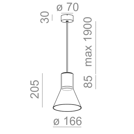 Lampa wisząca AQForm Modern Glass Flared GU10 Biały Struktura
