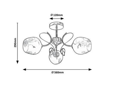 Lampa sufitowa Rabalux Fauna 5098 złoty