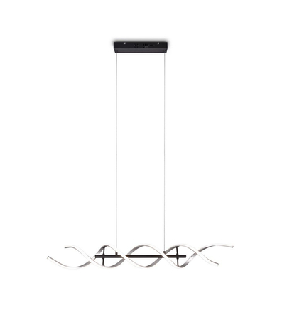 Lampa wisząca Trio 341810205 czarny/srebrny