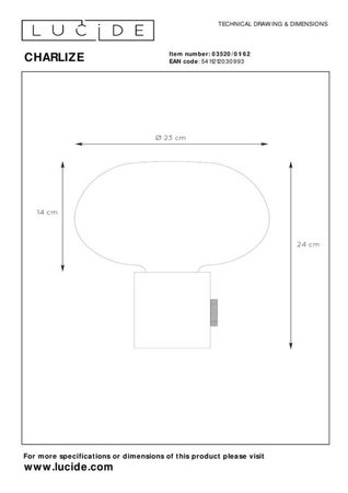 Lampa stołowa Lucide CHARLIZE 03520/01/62 zielony