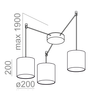 Lampa wisząca AQForm Arm 20 Spider Biały Struktura