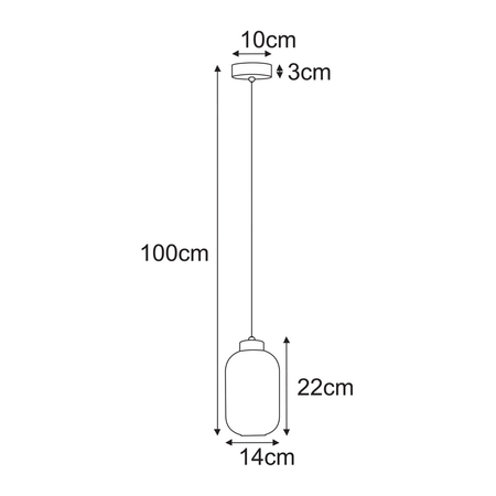 Lampa wisząca Kaja FADIGA K-5740 bursztynowy, czarny