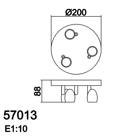 Lampa sufitowa OUVI 3xGU10 chrom matowy