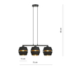 Lampa wisząca PIANO 3 Emibig 1183/3 czarny/złoty