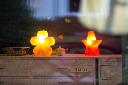Kwiat LED Lampa solarna zewnętrzna ogrodowa przenośna 2900K Biała ciepła Ø40cm 32409S pomarańczowy