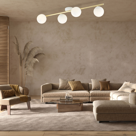 Lampa sufitowa SPLENDI 4 Emibig 1249/4 biały/złoty