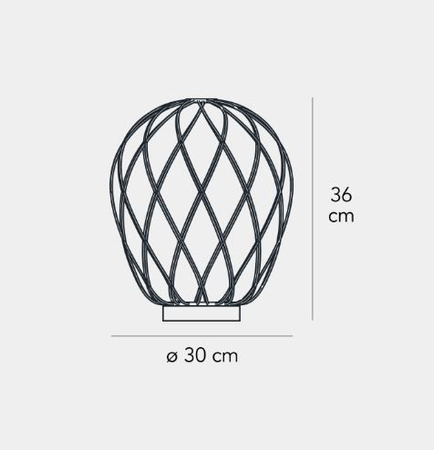 Lampa stołowa Fontana Arte F436405575OBNE Pinecone